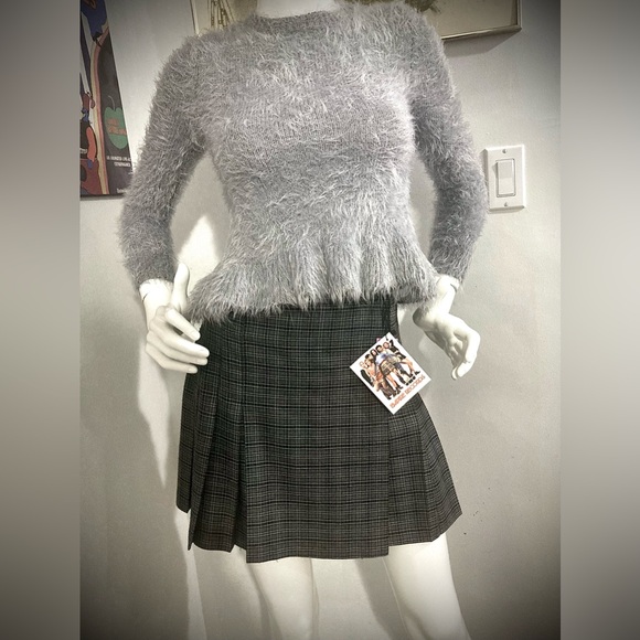 Smart Set Other - Empire Records Costume - Blue Faux Mohair Top and Vintage Blue Plaid Kilt